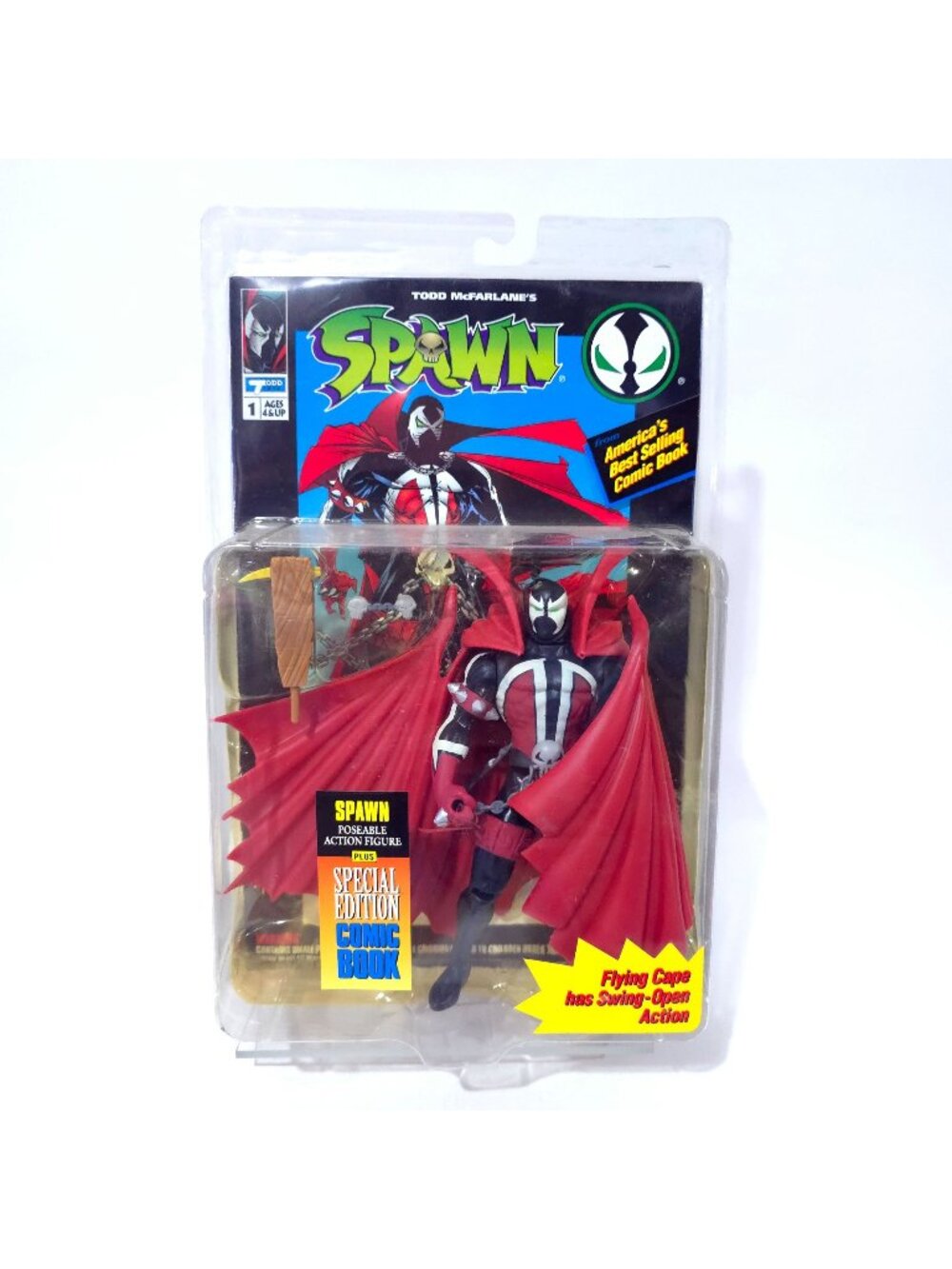 Todd McFarlanes Spawn Special Edition Action Figure With Comic Book & Swing-Open